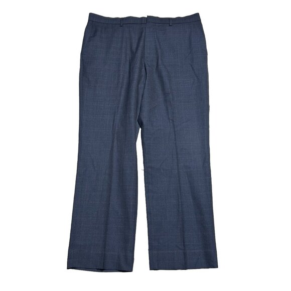 Banana Republic Standard Fit Pants Mens 36 X 30 Charcoal Gray Plaid Flat Front - Picture 1 of 9